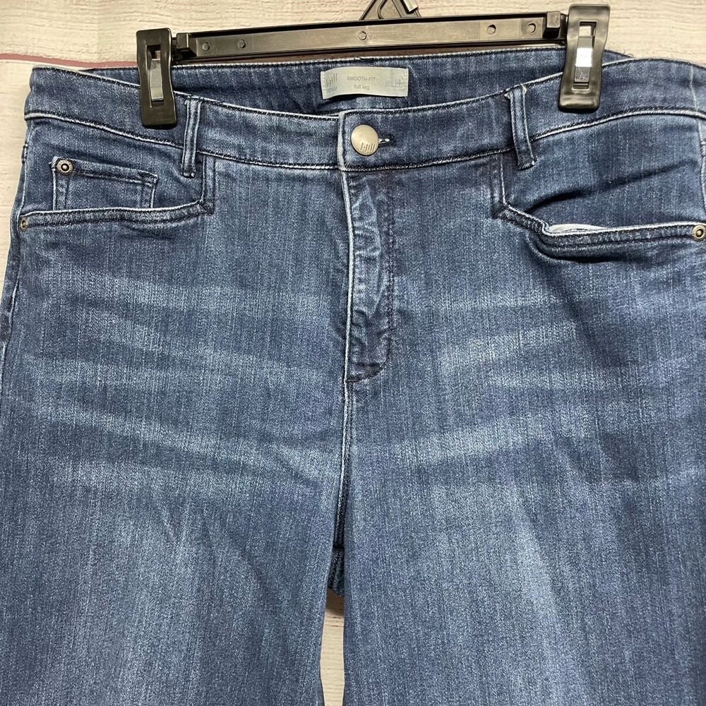 J. Jill Denim Smooth-fit Full Leg Wide Leg Jeans Size 14